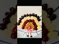 How to Make a Turkey Decoration fruit Easy Food Art
