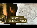 Drawing a Page from my Medieval Comic Studio Art Vlog