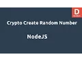 NodeJS Crypto Create Random Number