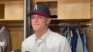 Cooper Pratt discusses his benching by Pat Murphy in Brewers vs Mets game