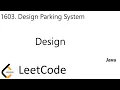 LeetCode 1603 Design Parking System Design Java
