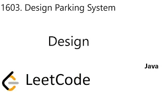 LeetCode 1603 Design Parking System Design Java