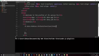 Node JS Tutorial for Beginners - Template Engines part 2