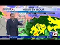WPRI 12 Weather Forecast for 26 Rain develops today