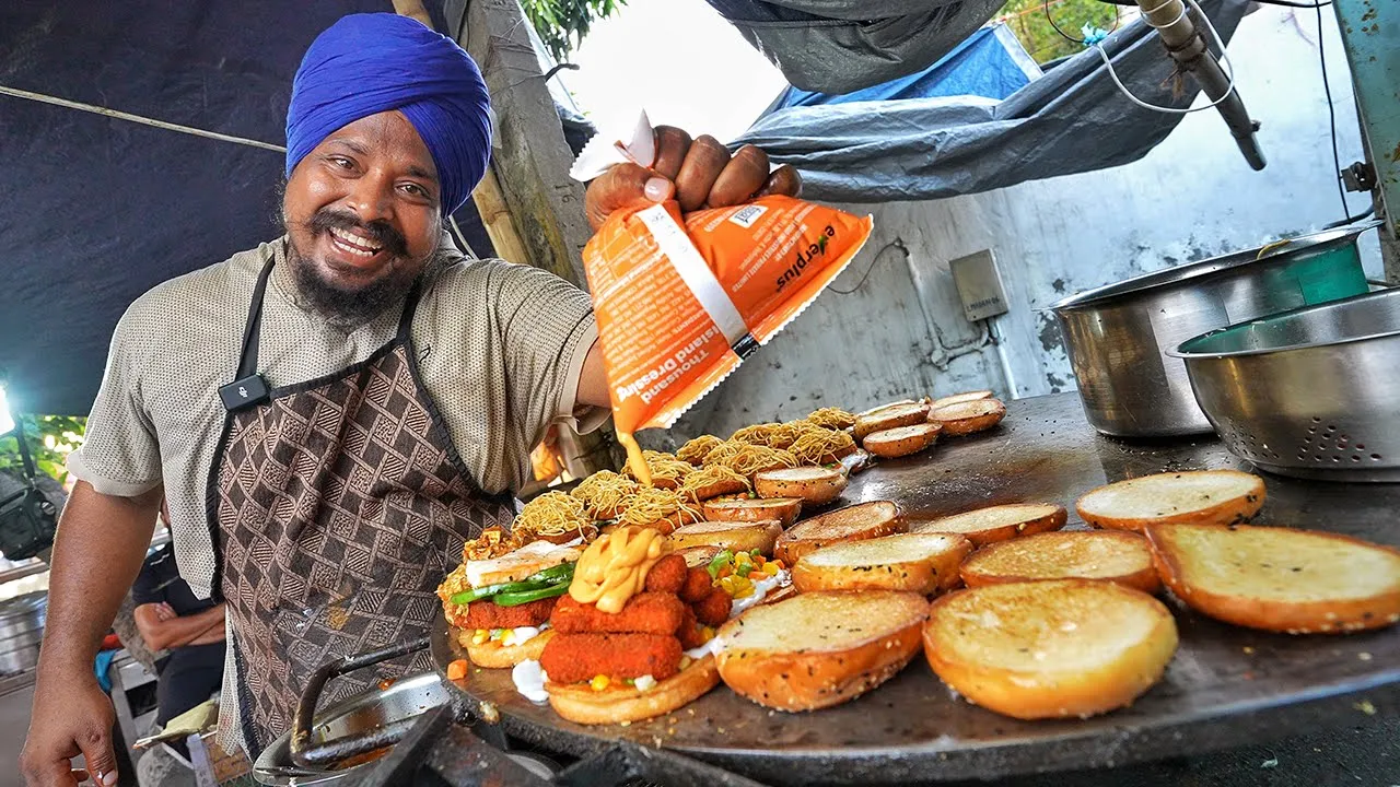 Professor Saab selling SABSE SASTA Indian Street Food   Paneer Makhani Burgers, Masala Burger King