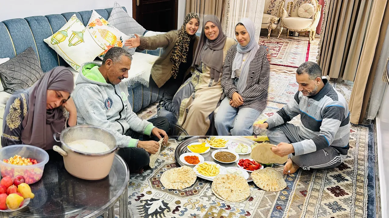 اخويا جه يطمن عليا وعملنا تحدى أنا وابو محمد على الفطار وحبت افرح البنات بس قليل البخت يلاقى عضم كرش