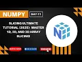 NumPy Slicing ULTIMATE Tutorial 2025 Master 1D 2D and 3D Array Slicing for Beginners
