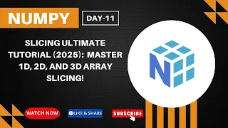 NumPy Slicing ULTIMATE Tutorial 2025 Master 1D 2D and 3D Array Slicing for Beginners