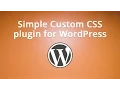 Simple Custom CSS plugin for WordPress