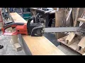 Timber Framing - Dolmar Makita cutting a 8x8 or larger timber in one pass with a usable finish