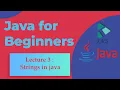 Lecture 3 Strings Variables in Java in The Kacs