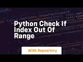 python check if index out of range