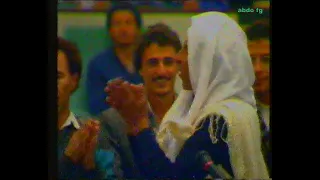 من ارشيف قناة الجماهيرية العظمي فنون شعبية ليبية مجرودة للشاعر الراحل مصطفي بن شريعة 