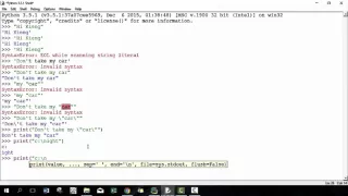 Introduction to Python - Lesson 03 Strings and Print