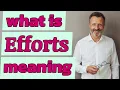 Efforts Meaning of efforts