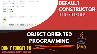 Default Constructor in JAVA Code and Urdu Explanation