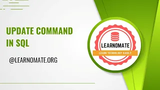 Update Command in SQL Learnomate Technologies