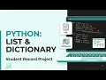 Python Series Learn Dictionary List with a Student Record Project