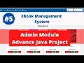 Ebook Java Web Project Admin Module Advance Java Web Project using Servlet JSP Project