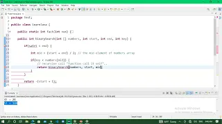 Basic-Java recursive Binary Search