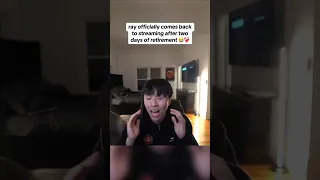 Ray Officially Comes Back To Streaming After Two Days Of Retirement 2xrakai Rayasianboy Kaicenat 