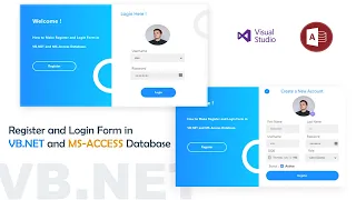 How to Make Register and Login Form in VB NET with MS-ACCESS Database VB NET tutorial Design
