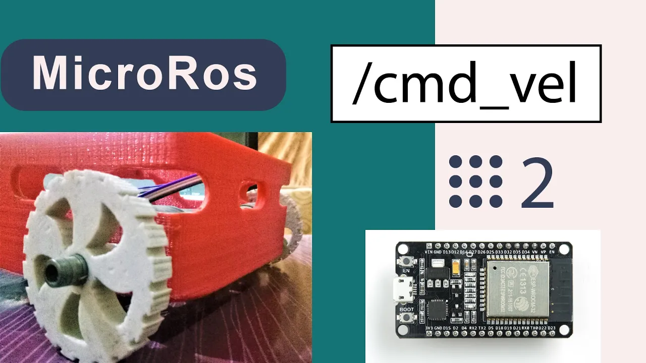 Drive your Robot with cmd_vel | ROS2 esp32 MicroROS | Part 04
