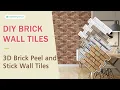 Update Your Home Walls In Minutes With Commomy Peel And Stick Faux Brick Tiles
