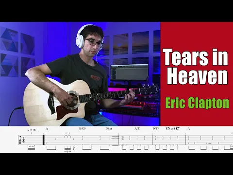 Download MP3 Eric Clapton - Tears In Heaven // Fingerstyle Guitar Cover with Tabs