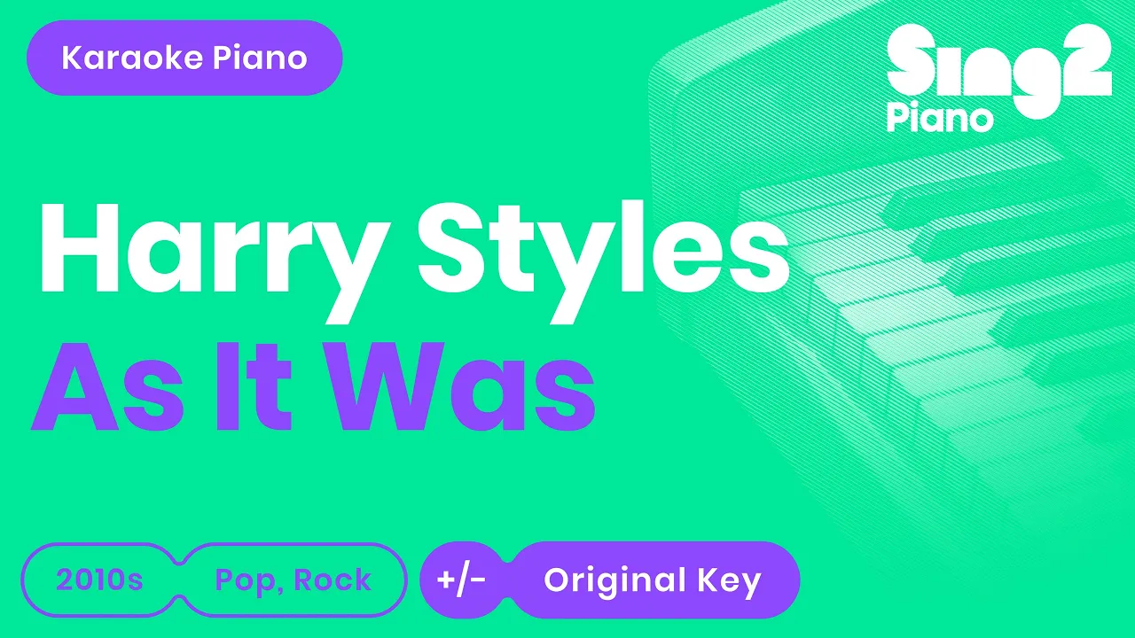 Harry Styles - As It Was (Piano Karaoke)