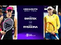Iga Swiatek vs Elena Rybakina 2024 Doha Final WTA Match Highlights
