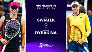 Download Iga Swiatek vs. Elena Rybakina | 2024 Doha Final | WTA Match Highlights MP3