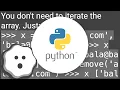 How to remove specific element from an array using python