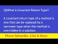What is Covariant Return Type