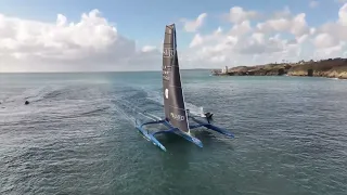 RACE DAY!! First ARKEA ULTIM Challenge Brest, Race Around The World Report#1. 6 105×75 Foot ULTIMS