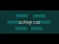 Active Pseudo Class CSS Tutorial for beginners and intermediates CSS Animation Tutorial 2021