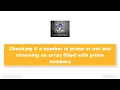 Java Basics Java Program to fill an Array with prime numbers