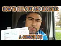 HOW TO FILL OUT AND REGISTER A COMCHECK on Card