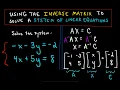 The Matrix Inverse to Solve a System of 2 Linear Equations