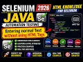 28 Entering normal Text without using HTML Tags Selenium Java 2026