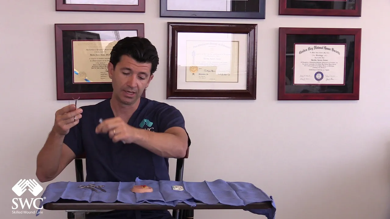 Suture Tutorial - How to hold a needle driver for suturing.