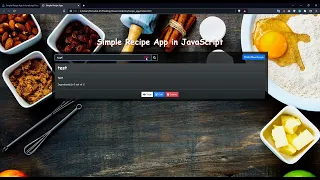 Simple Recipe App in JavaScript DEMO