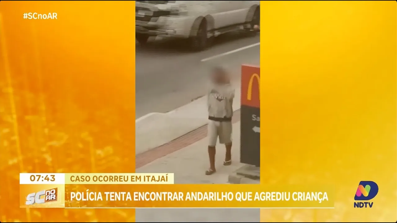 Polícia procura andarilho que agrediu criança em Itajaí