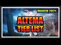 March 2021 Tier list from Altema JP FFBE x Final Fantasy Brave Exvius