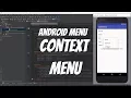 Android Menu Tutorial 35 - ContextMenu