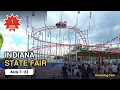 Full Day at Indiana State Fair 2025 Roller Coasters Fair Food Animals