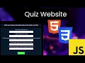 Master the Web Create Your Own Quiz Quiz Web using HTML CSS and JavaScript