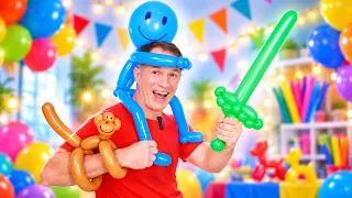 Globoflexia PARA LLEVAR 😲! Cómo Hacer FIGURAS CON GLOBOS Fáciles 🤩 Espada, mono, muñeco - Gustavo gg