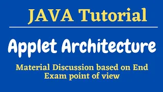 Applet Architecture Java Tutorial for beginners