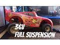 36v Modified Power Wheels full suspension Lightning McQueen Best electric car for kids 2017